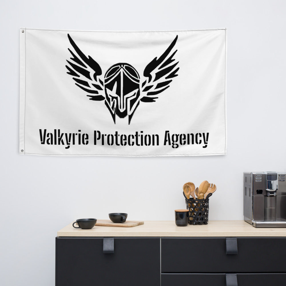 Black and White Valkyrie Flag