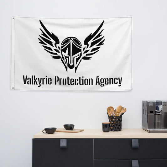 Black and White Valkyrie Flag
