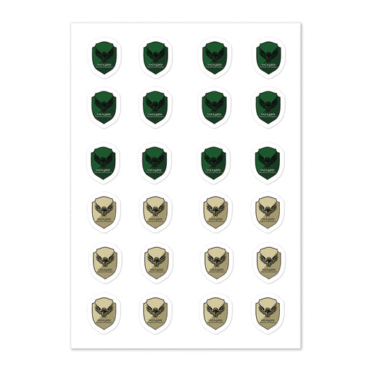 24x Sticker sheet - Tan and Green Logo